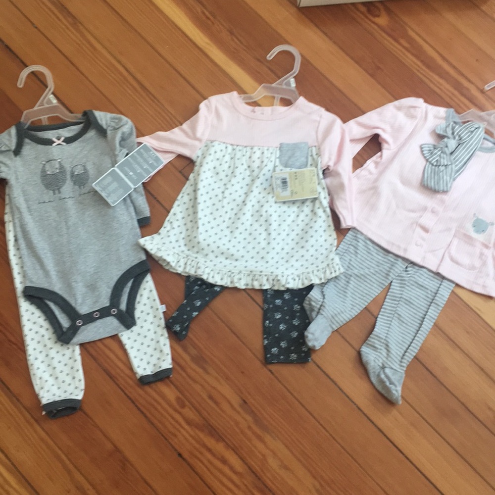organic baby outfits - 3 total